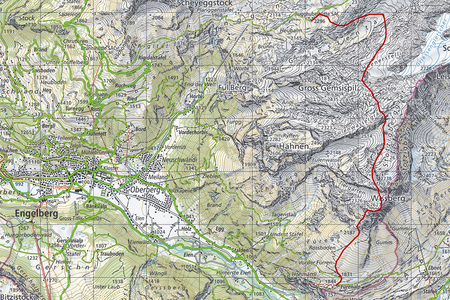 Fürenalp – Wissberg – Rotband – Fulenwasserteufi – Hinter Griessenboden – Rugghubel